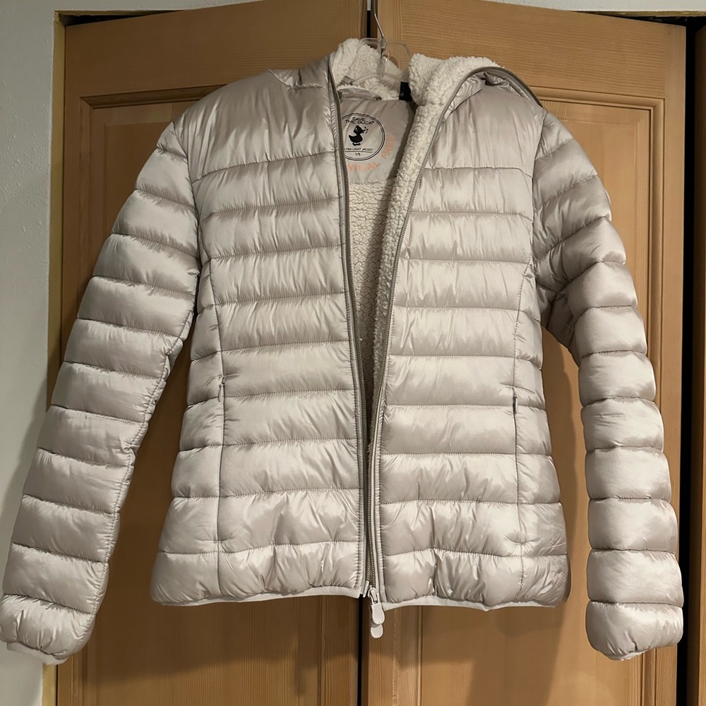 EUC Save the Duck Elvira Water Resistant Hooded Puffer Jacket, Size 1/S